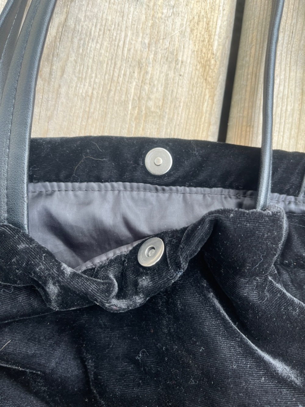 Victoria's Secret Black Velvet Tote with Logo - Picture 7 of 8